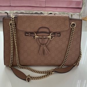 Gucci dust pink handbag large
